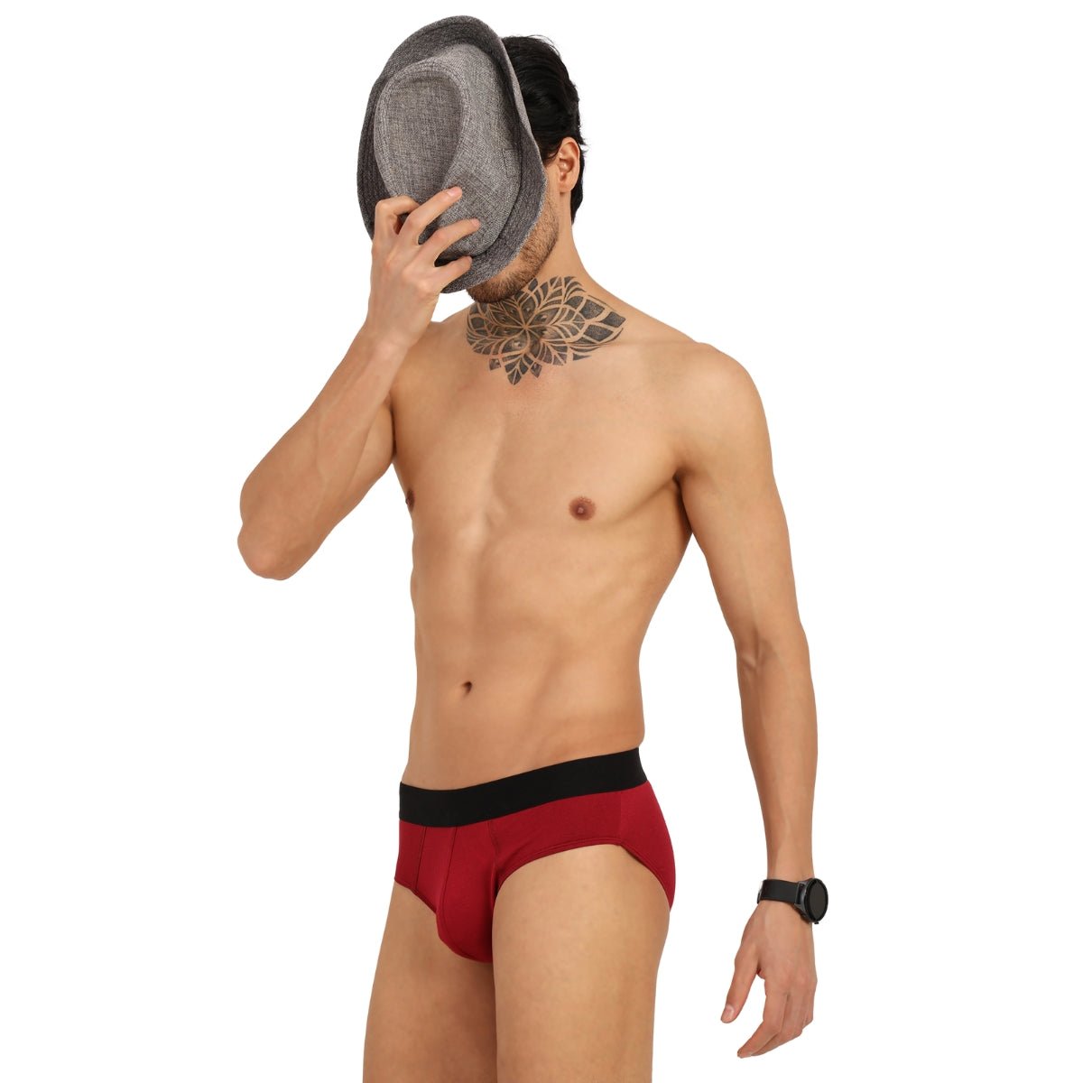 Men’s Bamboo Frenchie Fit Underwear (Pack of 2) - Navy Maroon | Verified Sustainable by Brown Living™