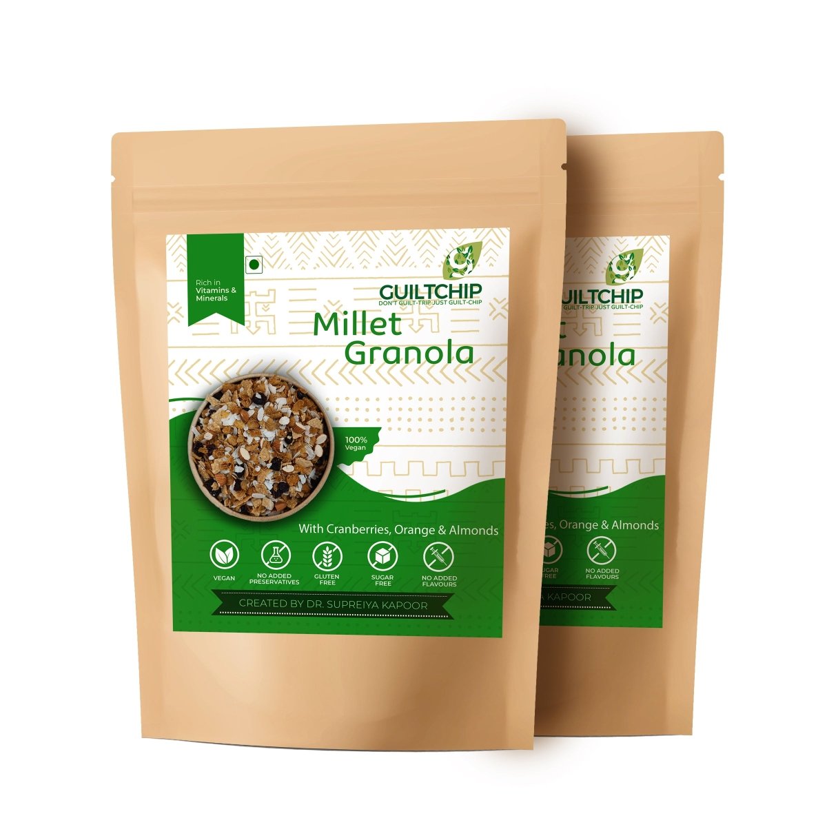 Millet Granola with Cranberries & Almonds - 380g | Verified Sustainable by Brown Living™