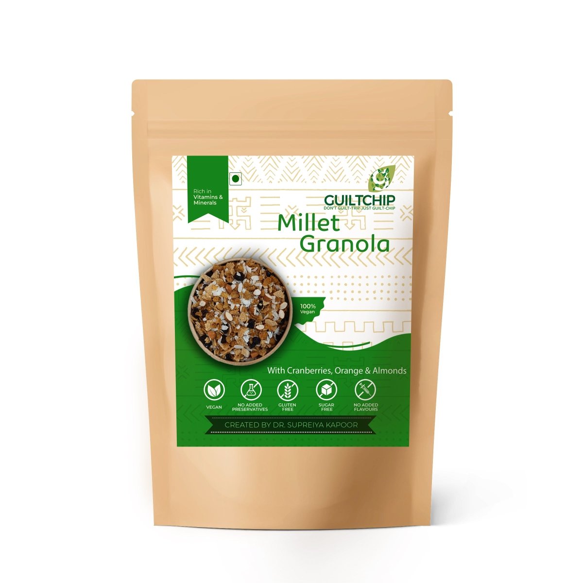Millet Granola with Cranberries & Almonds - 380g | Verified Sustainable by Brown Living™