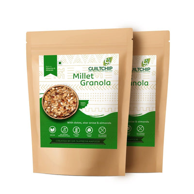 Millet Granola with Dates & Almonds - 380g – Cereal & Meusli on Brown Living™. SKU: 026 - 00808 - VRO000058. Img 7.