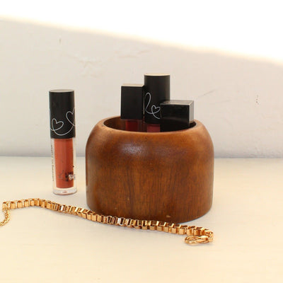 Mini Makeup & Jewelry Organizer – Compact Vanity Storage Box – Baskets & Boxes on Brown Living™. SKU: TT0106. Img 4.