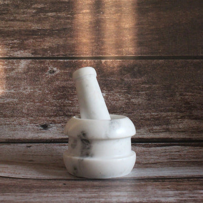Mini Mortar and Pestle – Handcrafted Concentric Design for Herbs – Kitchen Tools on Brown Living™. SKU: MP0104. Img 2.