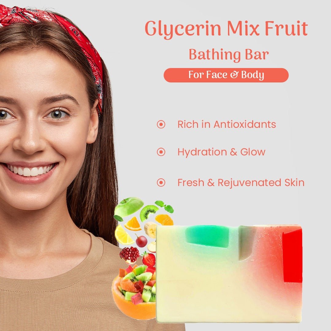 Mix Fruit Glycerin Bathing Bar | Pack of 2 | Verified Sustainable by Brown Living™