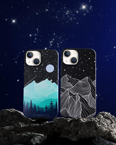 Moon & Mountains - Biodegradable Eco - Friendly Phone Case / Mobile Cover – Tech Accessories on Brown Living™. SKU: MN - MNTN - 13 - 001. Img 5.