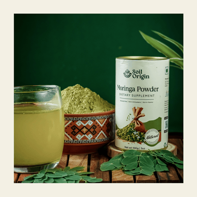 Moringa Powder | Superfood | Vitamin & Mineral - Rich | 100g – Health & Energy Drinks on Brown Living™. SKU: SOS0MP00G100. Img 7.