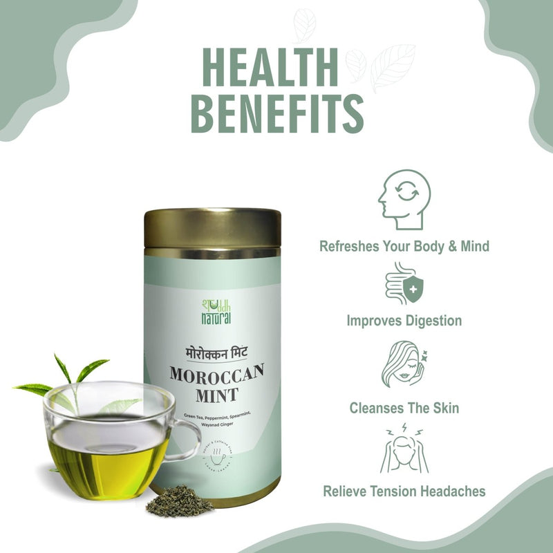 Moroccan Mint I Green Tea I 75 gm | Verified Sustainable by Brown Living™