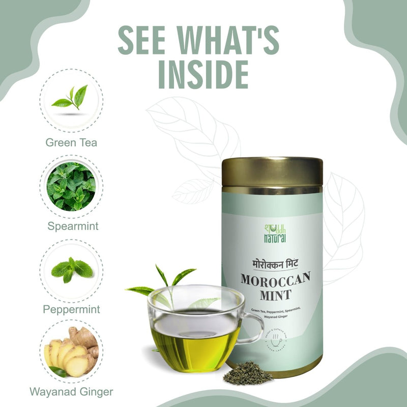 Moroccan Mint I Green Tea I 75 gm | Verified Sustainable by Brown Living™