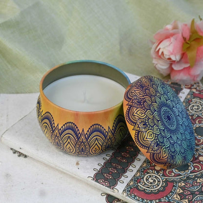 Moroccan Oud Soy Mandala Tin Candle | Verified Sustainable by Brown Living™