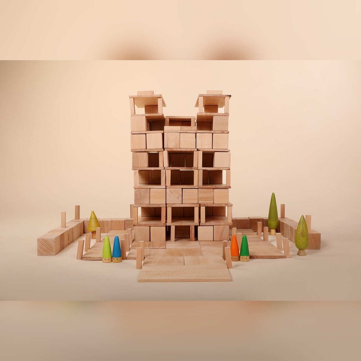 Multicolor Adventurer Block Set – 200 Building Pieces – Sets & Stacking Toys by Bombay Toy Company available on Brown Living™. . SKU: WB200. Img 1.