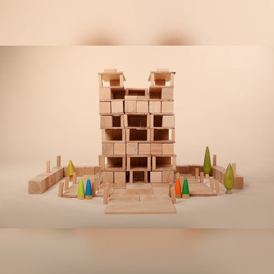 Multicolor Adventurer Block Set – 200 Building Pieces – Sets & Stacking Toys on Brown Living™. SKU: WB200. Img 1.