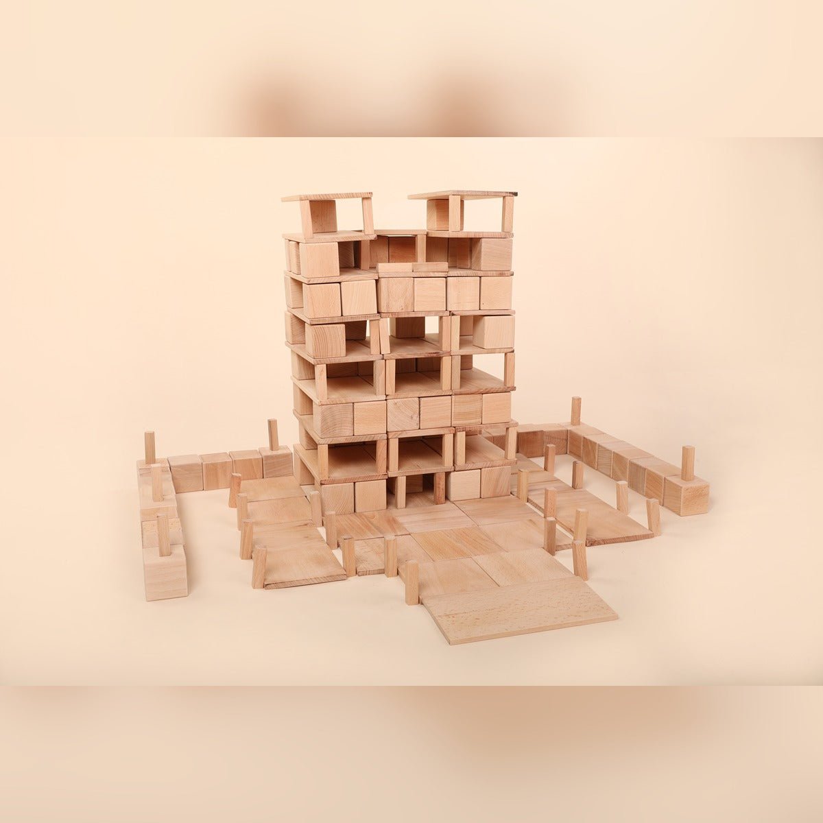 Multicolor Adventurer Block Set – 200 Building Pieces – Sets & Stacking Toys by Bombay Toy Company available on Brown Living™. . SKU: WB200. Img 2.