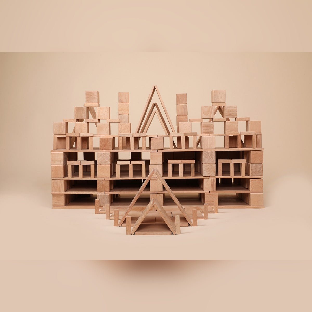 Multicolor Challenger Block Set – 350 Wooden Elements – Sets & Stacking Toys by Bombay Toy Company available on Brown Living™. . SKU: WB350. Img 2.