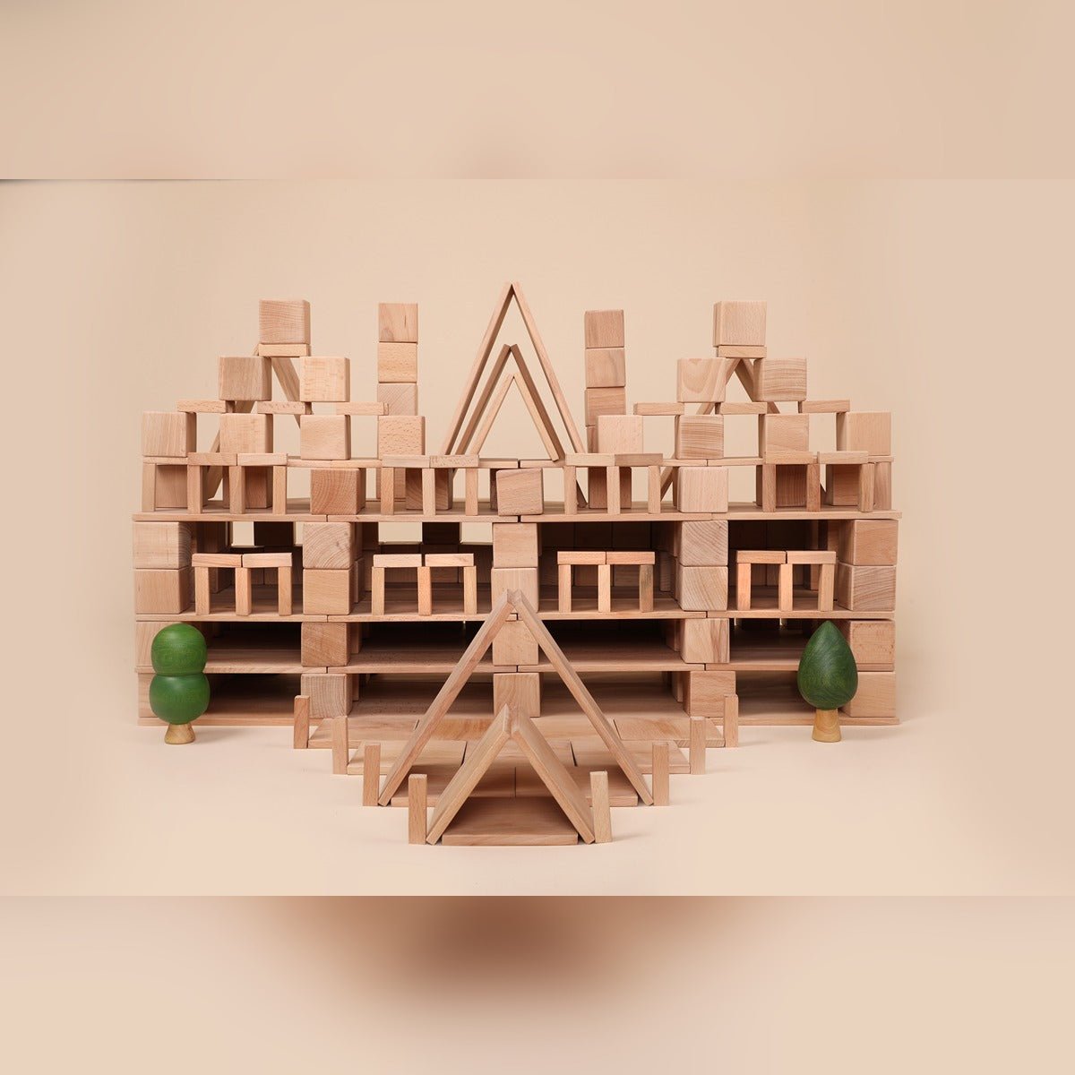 Multicolor Challenger Block Set – 350 Wooden Elements – Sets & Stacking Toys by Bombay Toy Company available on Brown Living™. . SKU: WB350. Img 1.