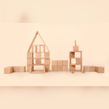 Multicolor Cheerie Block Set – 61 Elements for Kids – Sets & Stacking Toys by Bombay Toy Company available on Brown Living™. . SKU: WB61. Img 1.