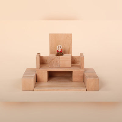 Multicolor Starter Wooden Block Set – 30 Pieces Toy – Sets & Stacking Toys on Brown Living™. SKU: WB30. Img 2.
