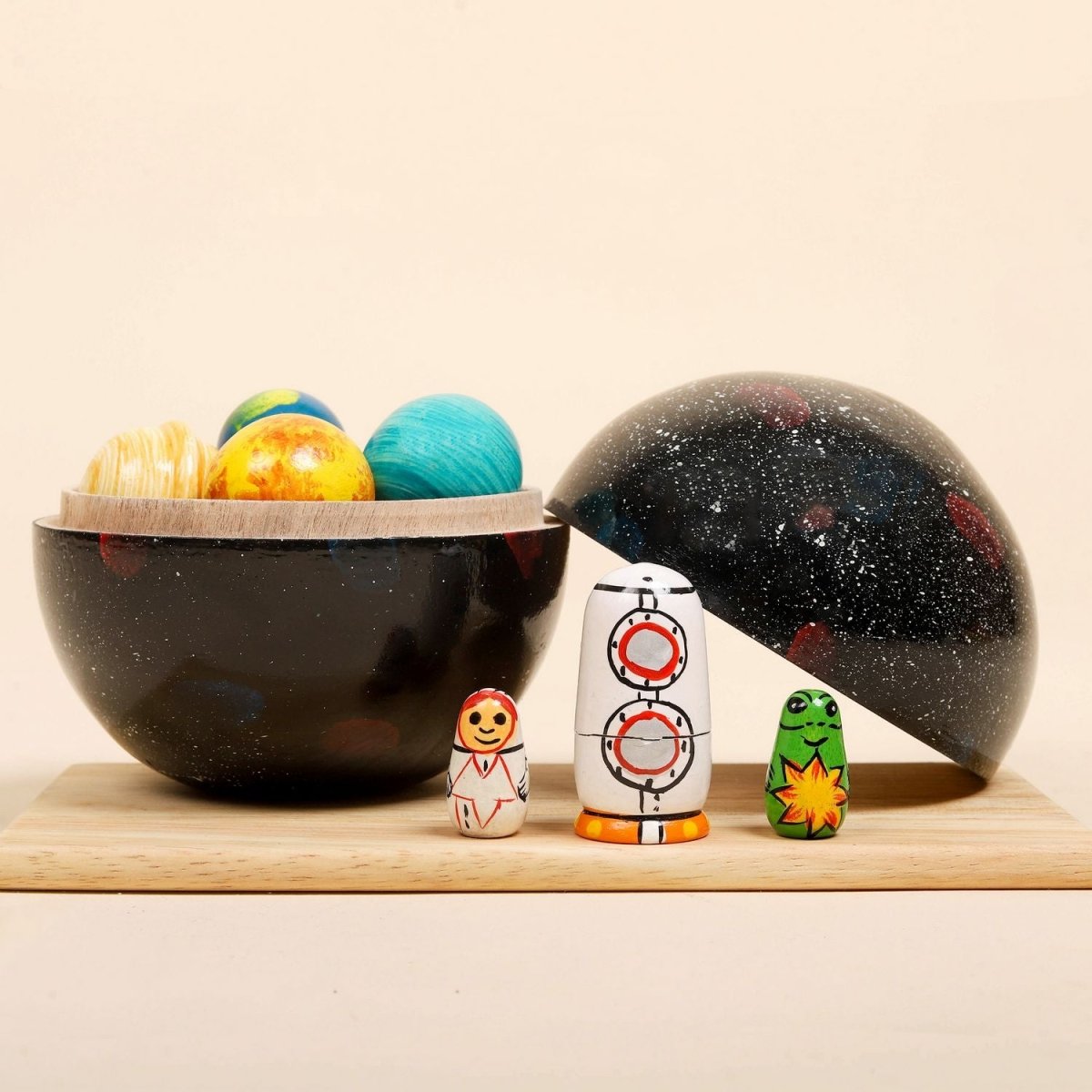 Multicolor Wooden Solar System – Space Learning Toy – Learning & Educational Toys by Bombay Toy Company available on Brown Living™. . SKU: SE01. Img 4.