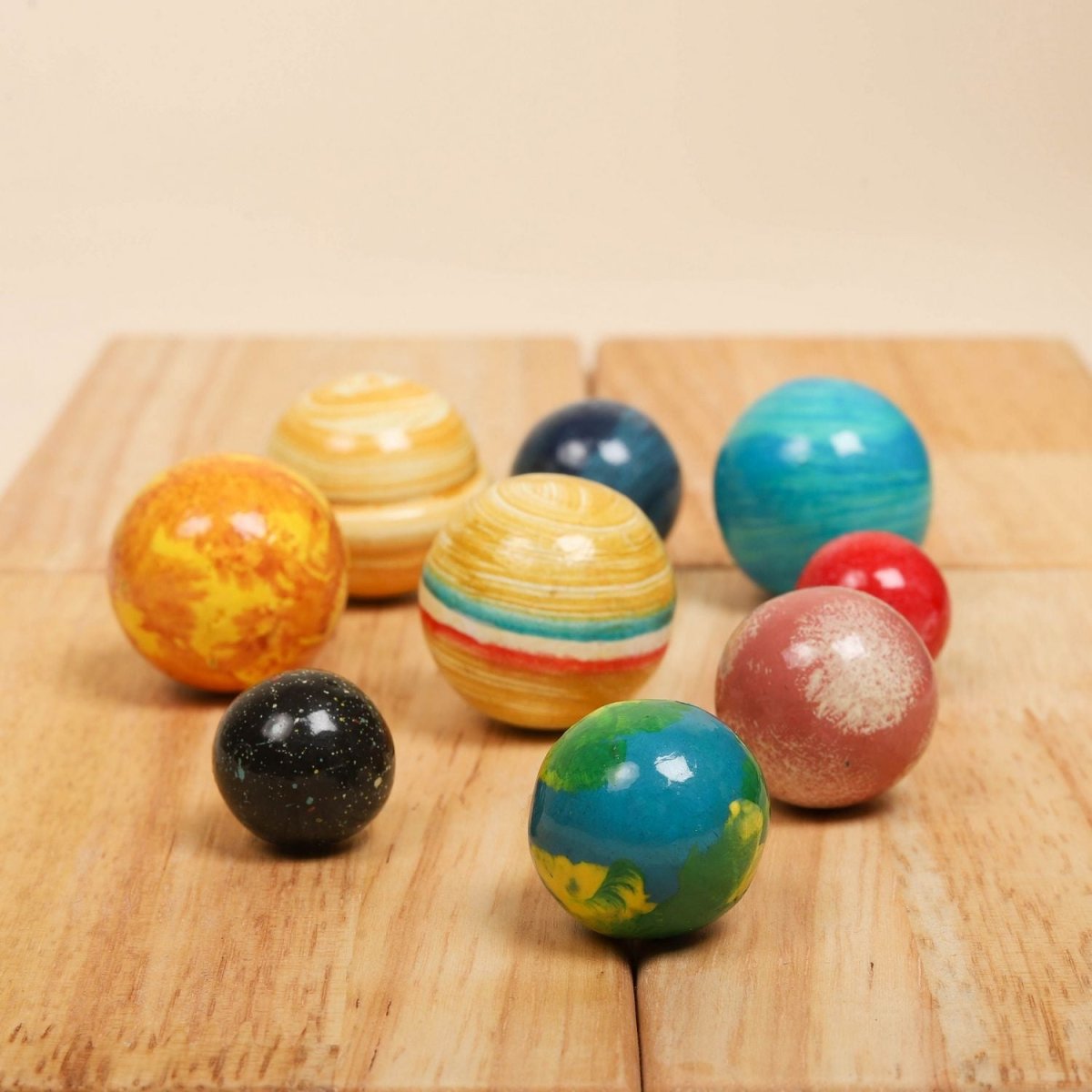 Multicolor Wooden Solar System – Space Learning Toy – Learning & Educational Toys by Bombay Toy Company available on Brown Living™. . SKU: SE01. Img 3.