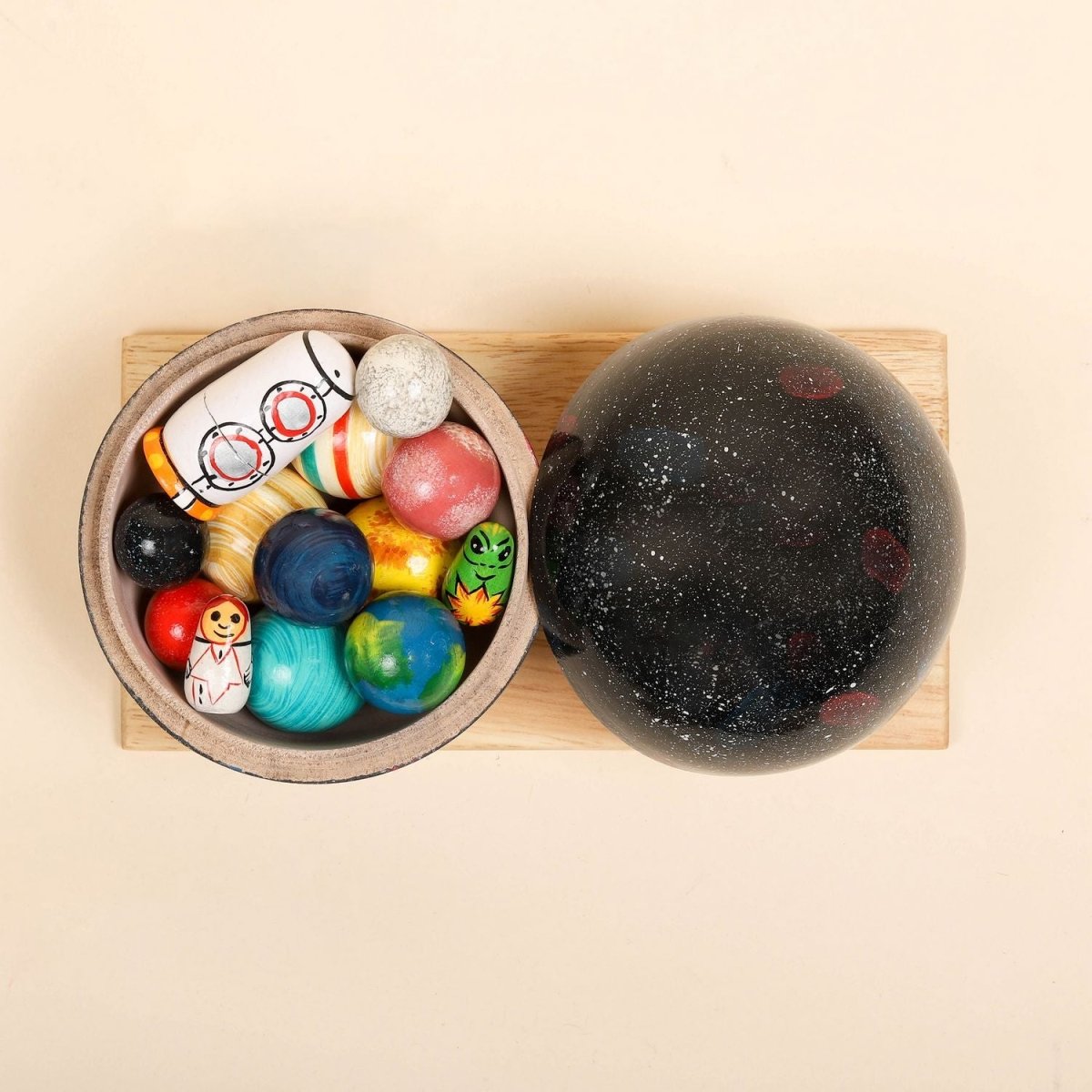 Multicolor Wooden Solar System – Space Learning Toy – Learning & Educational Toys by Bombay Toy Company available on Brown Living™. . SKU: SE01. Img 2.