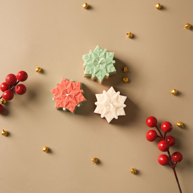 Multicolored Snowflakes Soy Wax Scented Candle | Verified Sustainable by Brown Living™