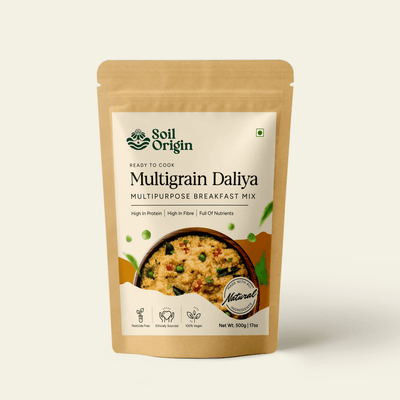 Multigrain Daliya | Nutrient - Rich | 500g – Cereal & Meusli on Brown Living™. SKU: SOBSMD00G500. Img 1.