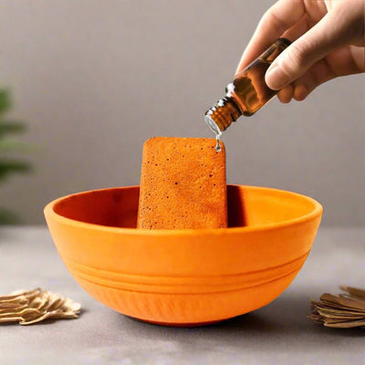 Musk Oud Claystone Aroma Diffuser - Luxury & Elegant Scent – Candles & Fragrances on Brown Living™. SKU: RDCSMNBLKMKOD1. Img 2.