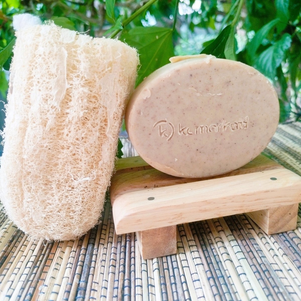 Nalungu Maavu Handmade Bath Soap with Loofah | Verified Sustainable by Brown Living™