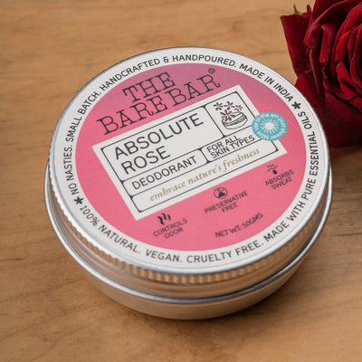 Natural Absolute Rose Deodorant for All - Day Freshness – Deodorant on Brown Living™. SKU: 8904448007565. Img 1.