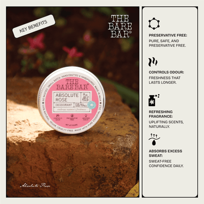 Natural Absolute Rose Deodorant for All - Day Freshness – Deodorant on Brown Living™. SKU: 8904448007565. Img 4.