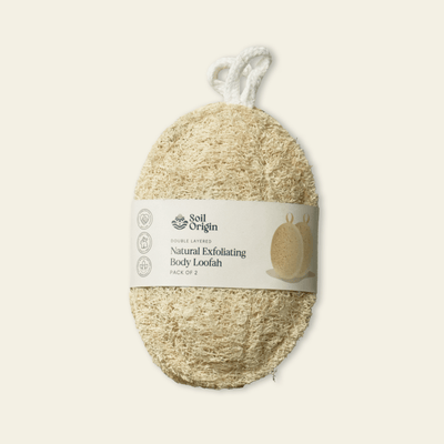 Natural Body Loofah | Exfoliating & Skin - Friendly | Pack of 2 – Body Scrub on Brown Living™. SKU: SOPHNBL0S002. Img 1.