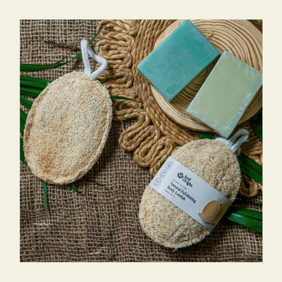 Natural Body Loofah | Exfoliating & Skin - Friendly | Pack of 2 – Body Scrub on Brown Living™. SKU: SOPHNBL0S002. Img 4.