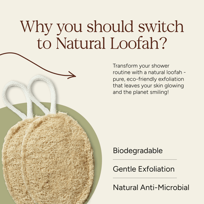 Natural Body Loofah | Exfoliating & Skin - Friendly | Pack of 2 – Body Scrub on Brown Living™. SKU: SOPHNBL0S002. Img 3.