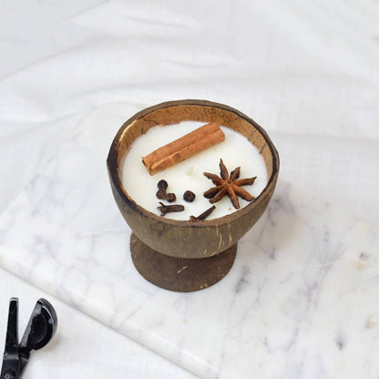 Natural Coconut Shell Container Scented Candle | Verified Sustainable by Brown Living™