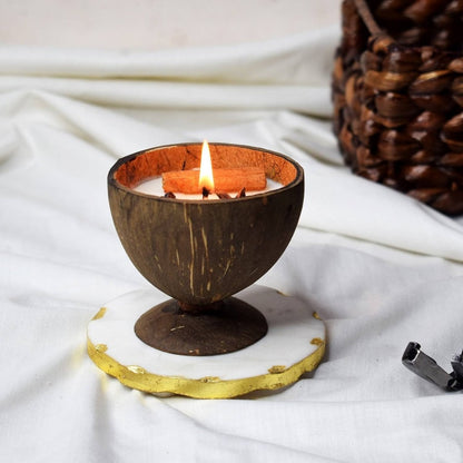 Natural Coconut Shell Container Scented Candle | Verified Sustainable by Brown Living™