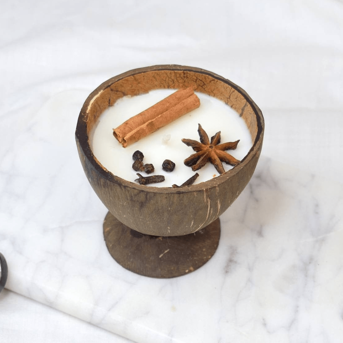 Natural Coconut Shell Container Scented Candle | Verified Sustainable by Brown Living™