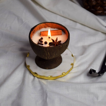 Natural Coconut Shell Container Scented Candle | Verified Sustainable by Brown Living™