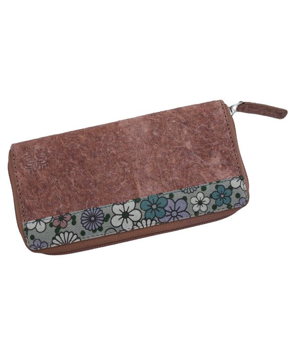 Natural Floral Wallet | Made of coconut leather | Verified Sustainable by Brown Living™