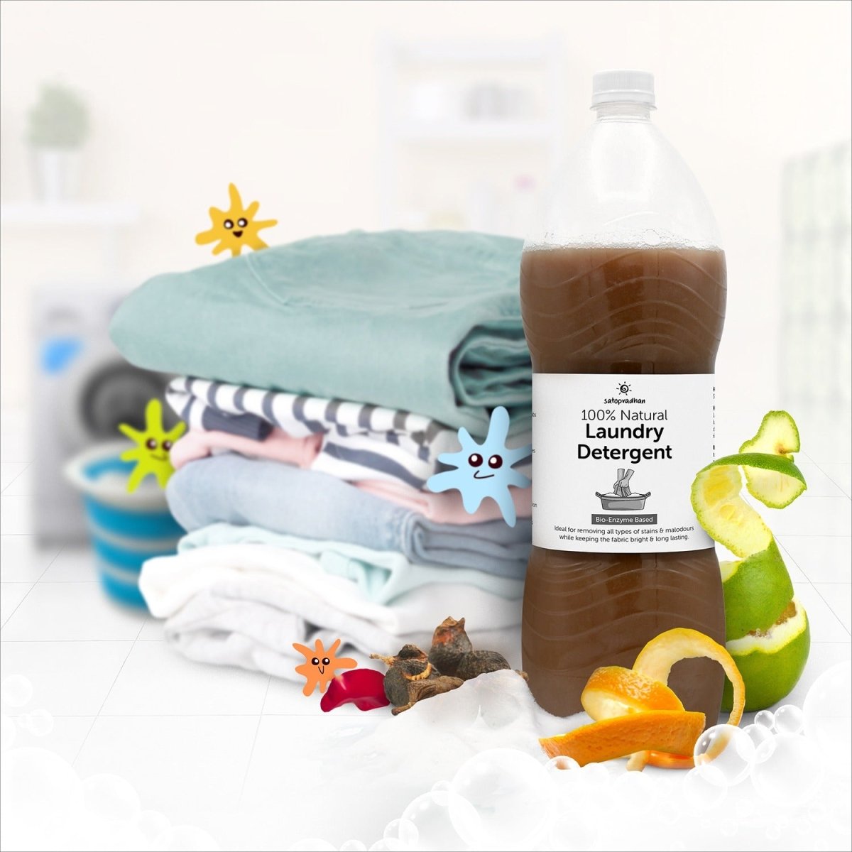 Natural Laundry Liquid 1.9L - Baby & Pet Safe | Verified Sustainable by Brown Living™