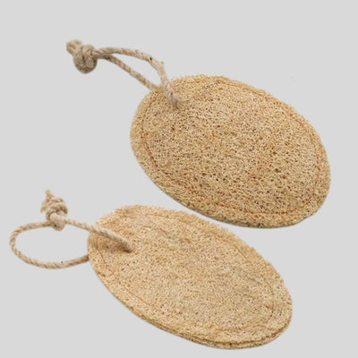 Natural Loofah Body Scrubber - Pack of 2 – Body Scrub on Brown Living™. SKU: 108 - 06466 - OEP221_24BL6321. Img 2.