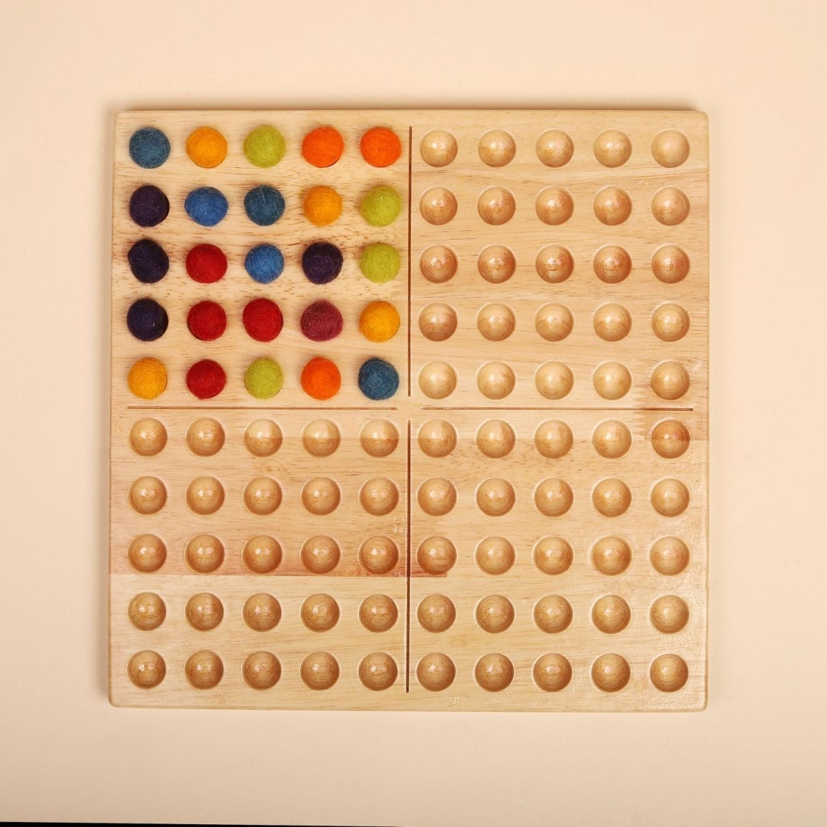 Natural Montessori Hundred Board – Math Learning Toy | Verified Sustainable by Brown Living™