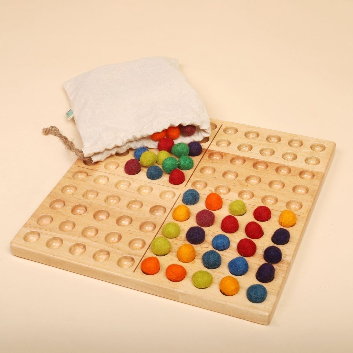 Natural Montessori Hundred Board – Math Learning Toy | Verified Sustainable by Brown Living™