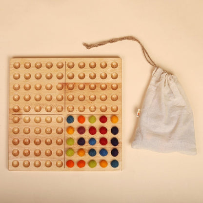 Natural Montessori Hundred Board – Math Learning Toy | Verified Sustainable by Brown Living™