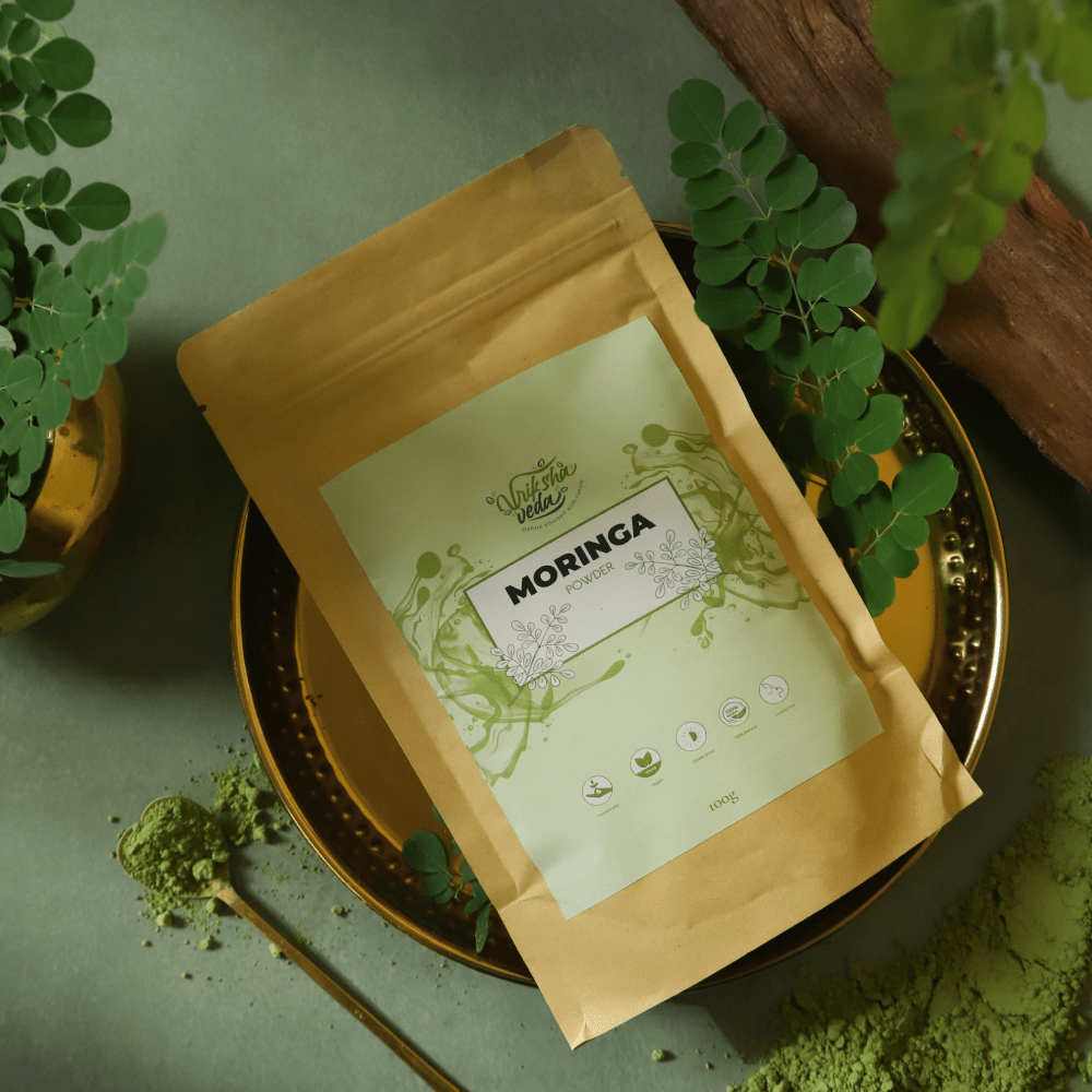 Natural Moringa Powder - 100 g | Rich in Vitamins and Antioxidants | Verified Sustainable by Brown Living™