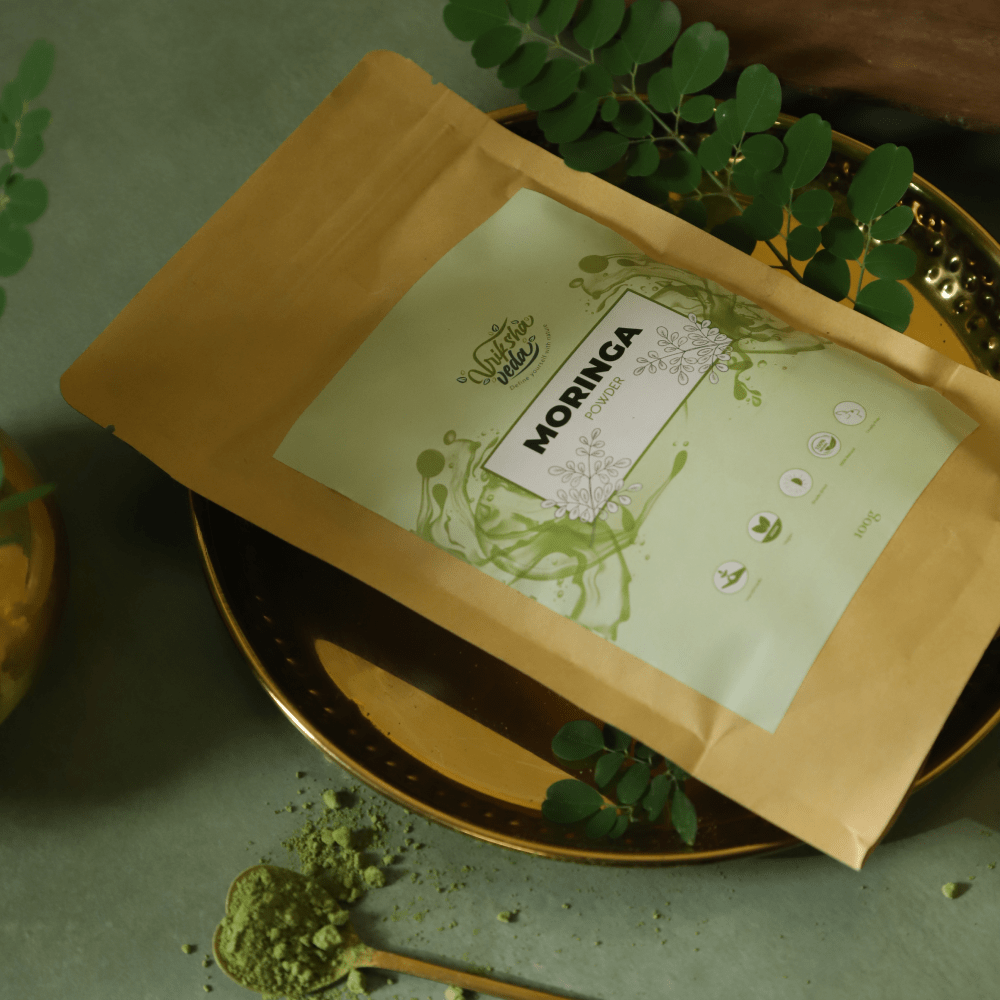 Natural Moringa Powder - 100 g | Rich in Vitamins and Antioxidants | Verified Sustainable by Brown Living™