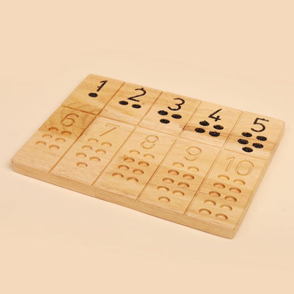 Natural Reversible Number Board – Montessori Toy – Learning & Educational Toys by Bombay Toy Company available on Brown Living™. . SKU: WNB01. Img 5.