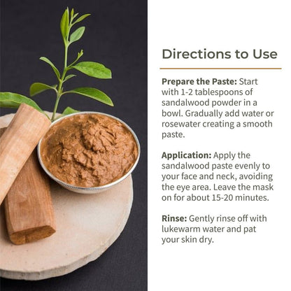 Natural Sandalwood Powder | Skin Brightening & Pore Cleansing - 100g | Verified Sustainable by Brown Living™