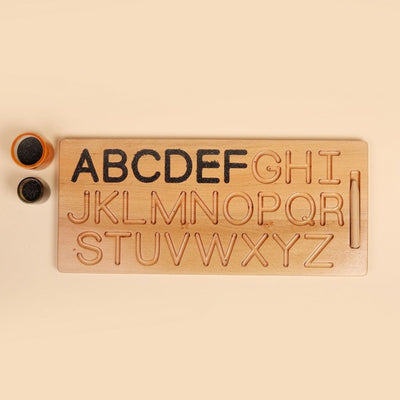 Natural Wooden Alphabet Tracing Board – ABC Toy – Learning & Educational Toys on Brown Living™. SKU: WATB01. Img 4.