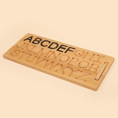 Natural Wooden Alphabet Tracing Board – ABC Toy – Learning & Educational Toys on Brown Living™. SKU: WATB01. Img 5.