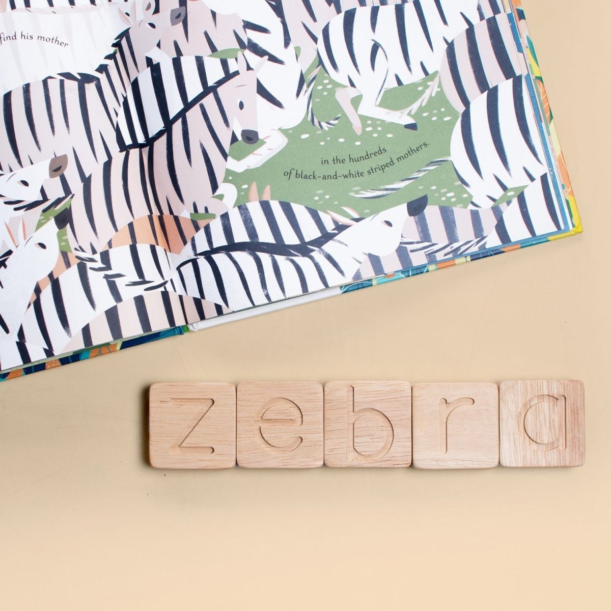 Natural Wooden Alphabets Toy – Letter Learning Set – Learning & Educational Toys by Bombay Toy Company available on Brown Living™. . SKU: WBS01. Img 3.