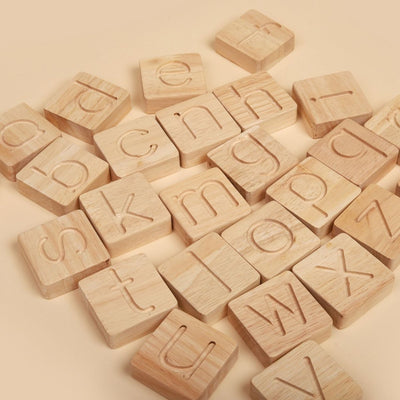 Natural Wooden Alphabets Toy – Letter Learning Set – Learning & Educational Toys on Brown Living™. SKU: WBS01. Img 6.