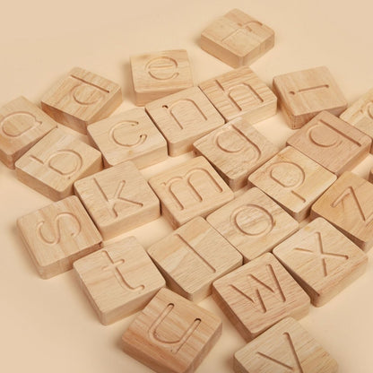 Natural Wooden Alphabets Toy – Letter Learning Set – Learning & Educational Toys by Bombay Toy Company available on Brown Living™. . SKU: WBS01. Img 6.